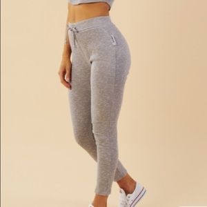Gymshark grey slounge leggings in light grey